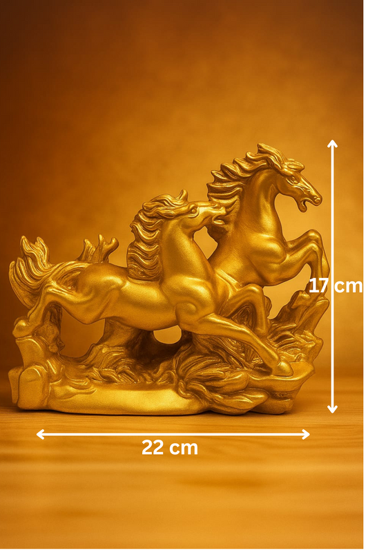 VASTU TWO GOLDEN RUNING HORSE