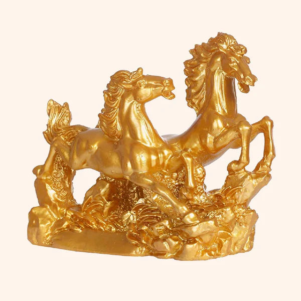 VASTU TWO GOLDEN RUNING HORSE