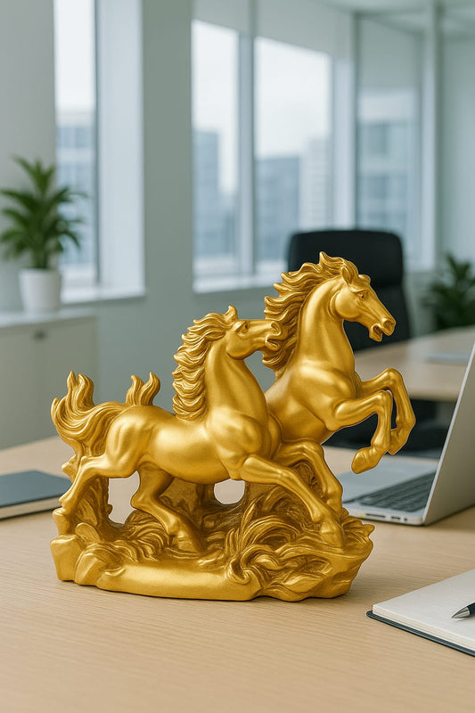 VASTU TWO GOLDEN RUNING HORSE
